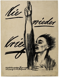 Käthe Kollwitz, Nie wieder Krieg! Plakat, Kreidelithographie (Umdruck), 1924, Kn 205 III b, Cologne Kollwitz Collection © Käthe Kollwitz Museum Köln 