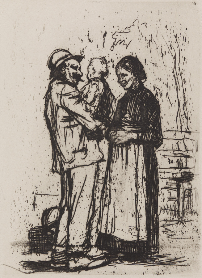 Käthe Kollwitz, Le Bonjour, 1892, eau-forte et pointe sèche, Kn 13 I, collection Kollwitz de Cologne © Käthe Kollwitz Museum Köln