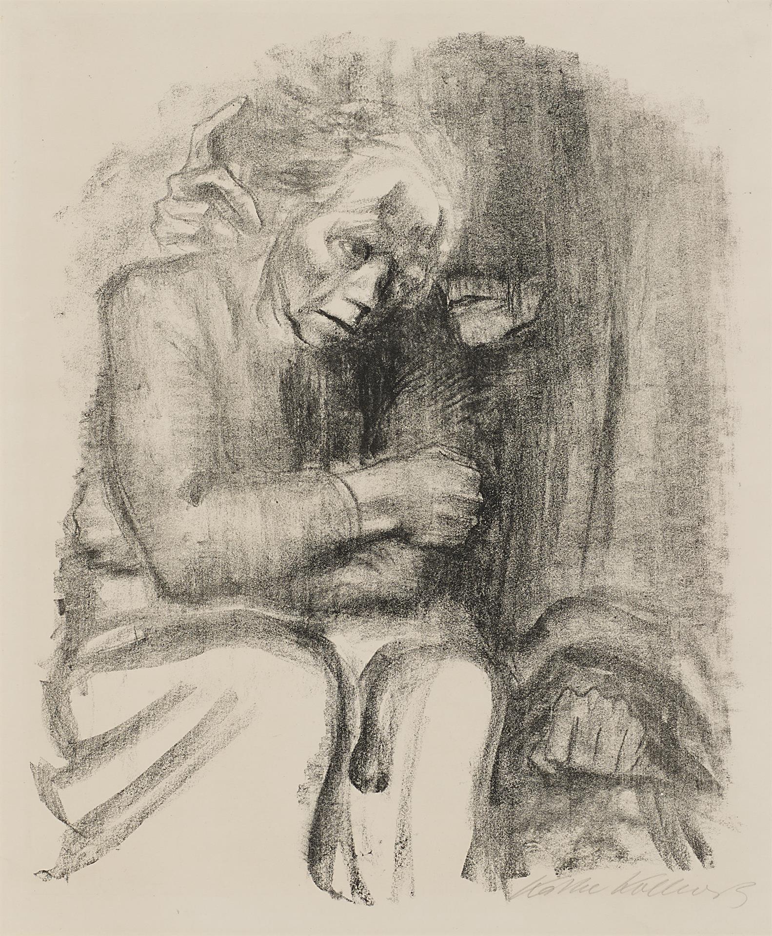 Käthe Kollwitz, Departure and Death, 1923, crayon lithograph (transfer), Kn 200, Cologne Kollwitz Collection © Käthe Kollwitz Museum Köln