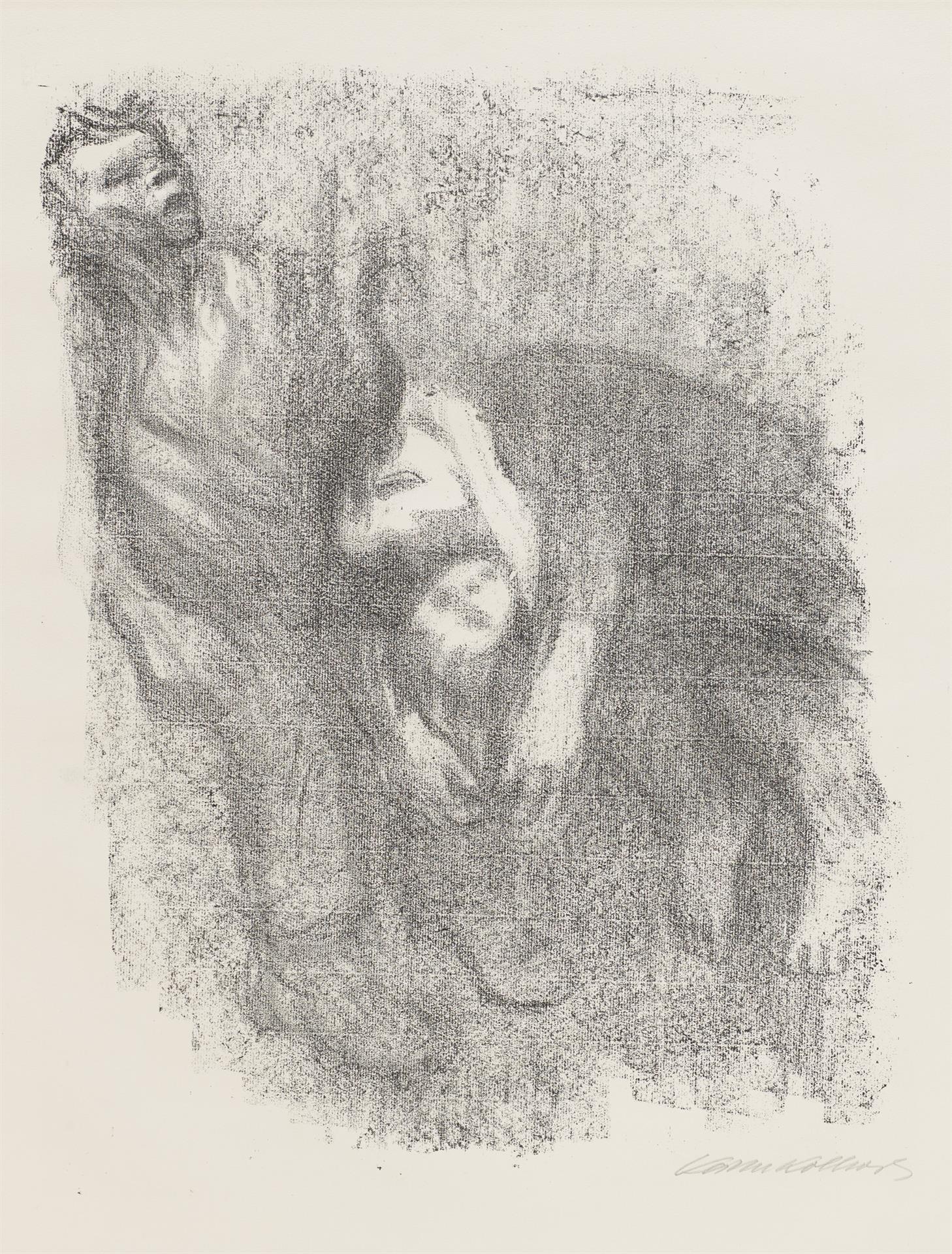 Käthe Kollwitz, Death in the Water, sheet 7 of the series »Death«, 1934, crayon lithograph, Kn 268 b, Cologne Kollwitz Collection © Käthe Kollwitz Museum Köln
