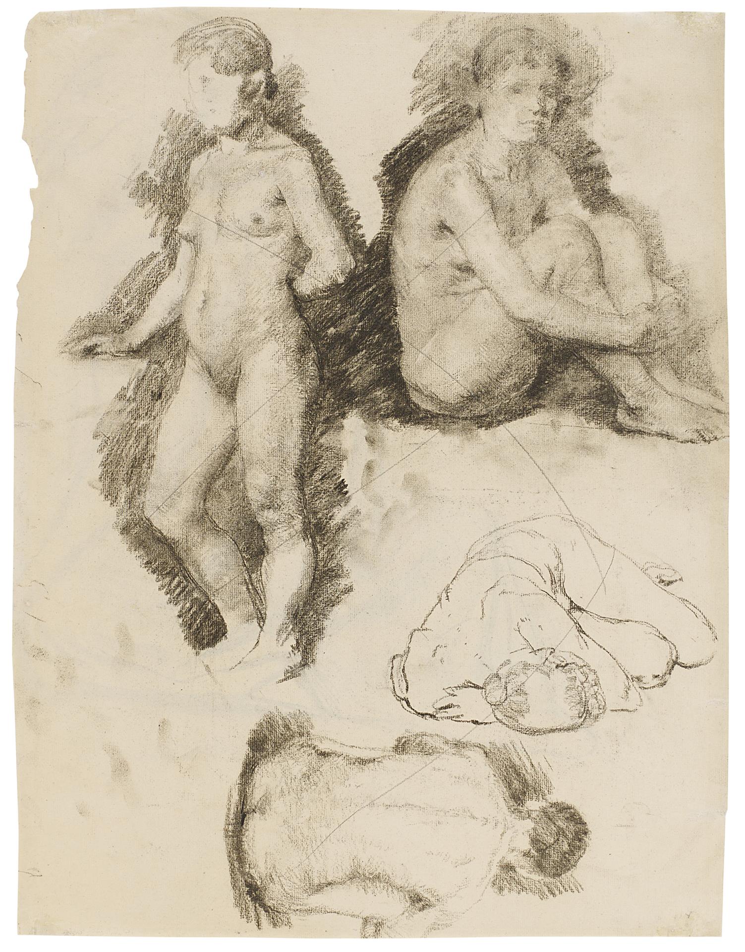 Käthe Kollwitz, Four Female Nudes, 1888/1889, charcoal, NT 23, Cologne Kollwitz Collection © Käthe Kollwitz Museum Köln