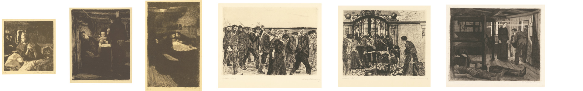 Käthe Kollwitz, cycle »A Weavers’ Revolt«, 1893-1897