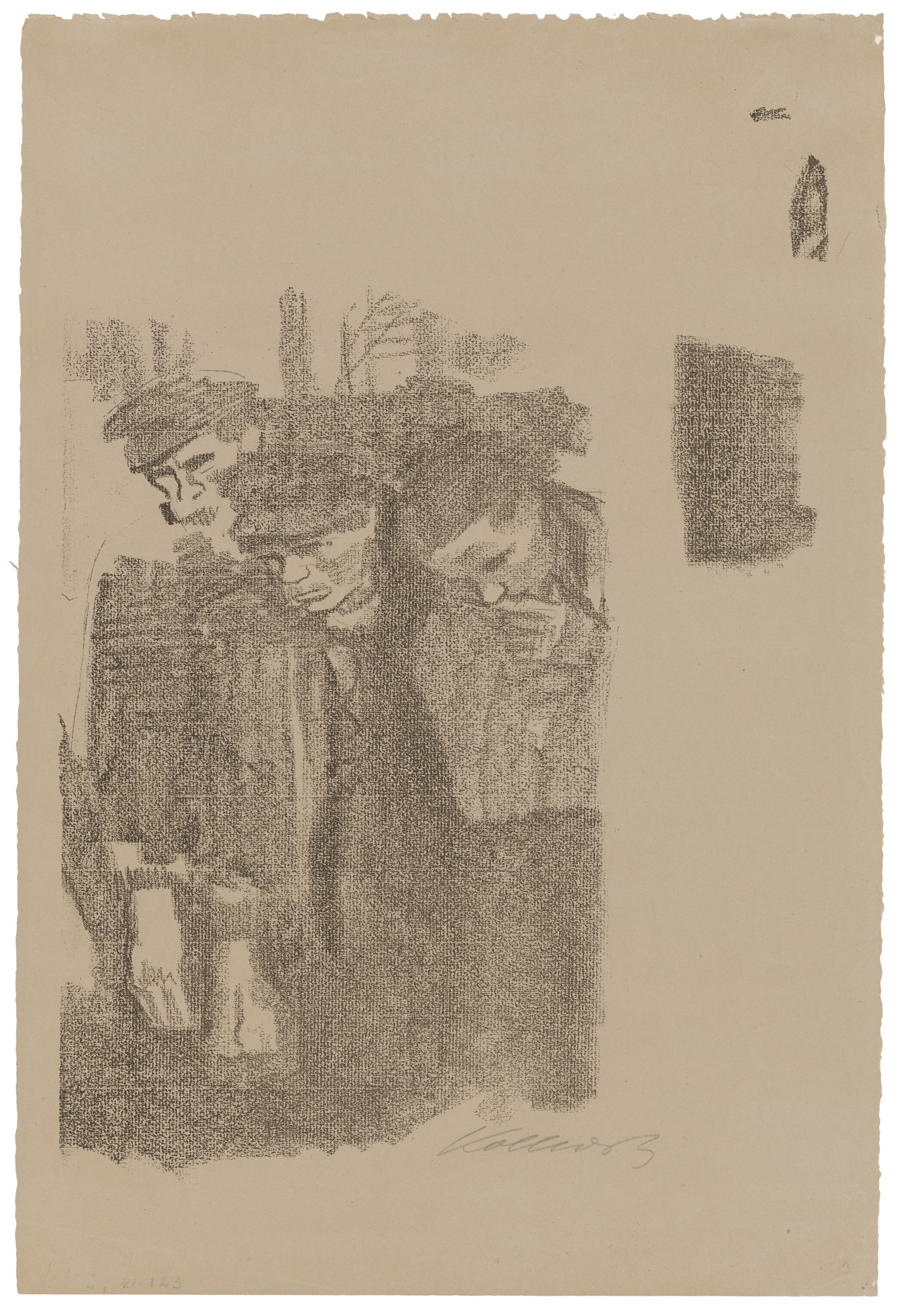 Käthe Kollwitz, Märzfriedhof, erste Fassung, 1913, Kreidelithografie (Umdruck), 408 x 285 mm, Kn 127, Kollwitz Museum Köln, Inv. Nr. 70300/88001.