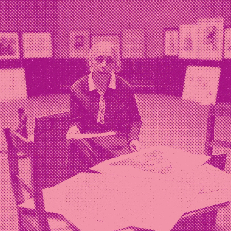 Käthe Kollwitz at the Prussian Academy of Arts, Berlin 1927, ph. unknown, repro print, Kollwitz estate, Kollwitz Museum Köln, Archive, Inv. No. F 01.e-01 © Kollwitz Museum Köln, ed. Julius Terlinden