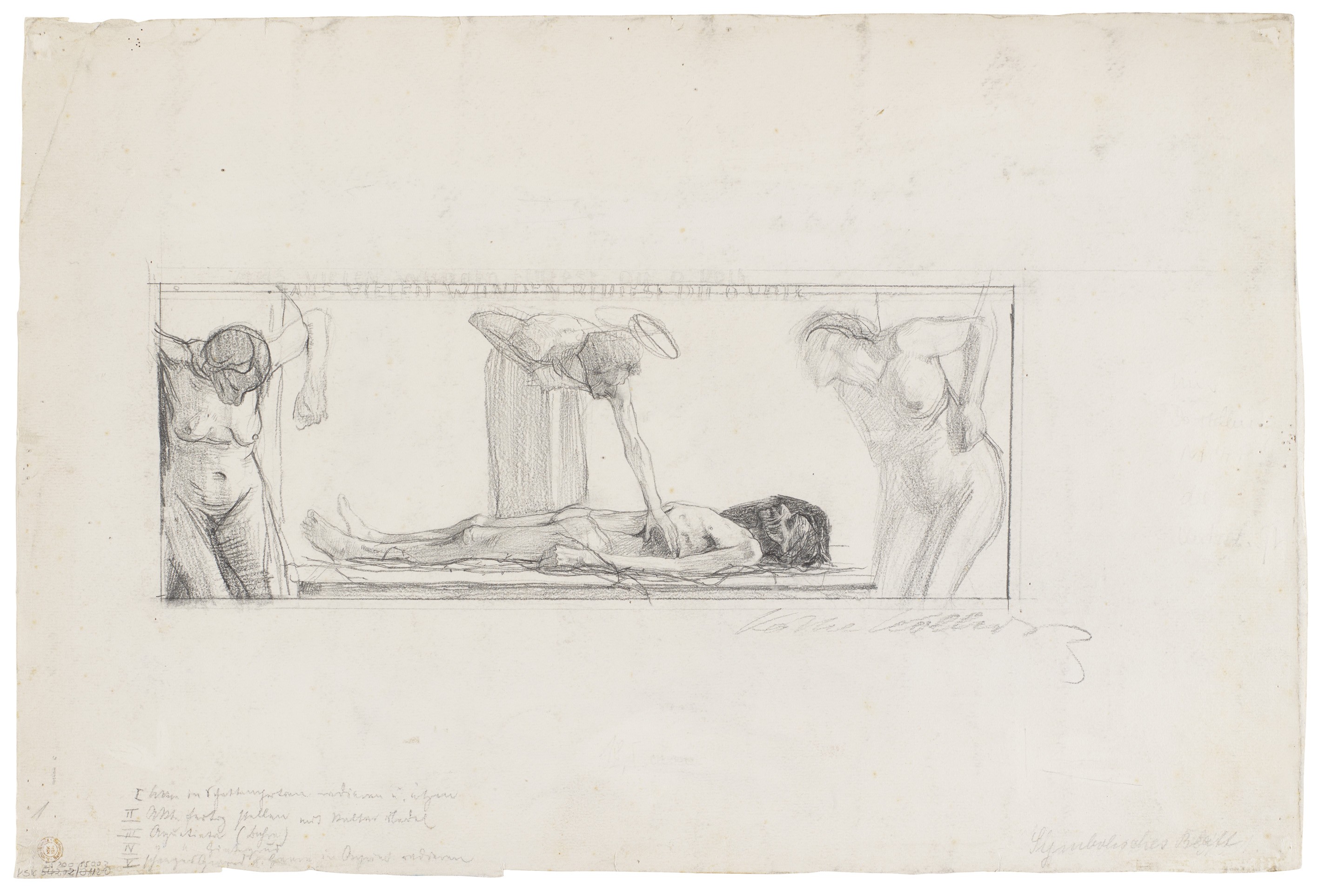 Käthe Kollwitz, »From many wounds you bleed, oh people«, 1896, pencil on white laid paper, 344 x 514 mm, NT 122, Kollwitz Museum Köln, Inv. Nr. 70200/85002.