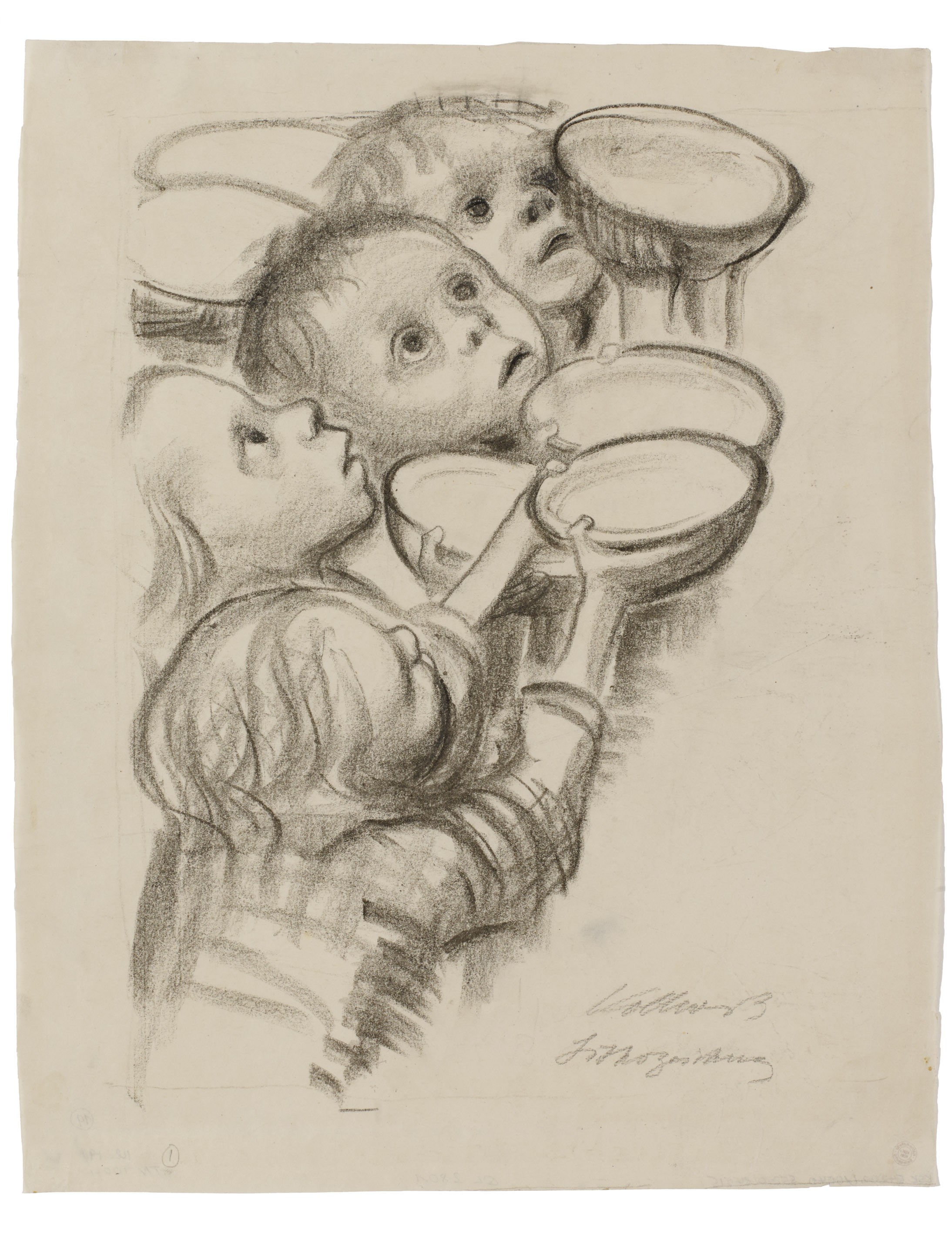 Käthe Kollwitz, »Deutschlands Kinder hungern!«, 1923, Lithokreide, 435 x 290 mm, NT 1004, Kollwitz Museum Köln, Inv. Nr. 70200/84015.
