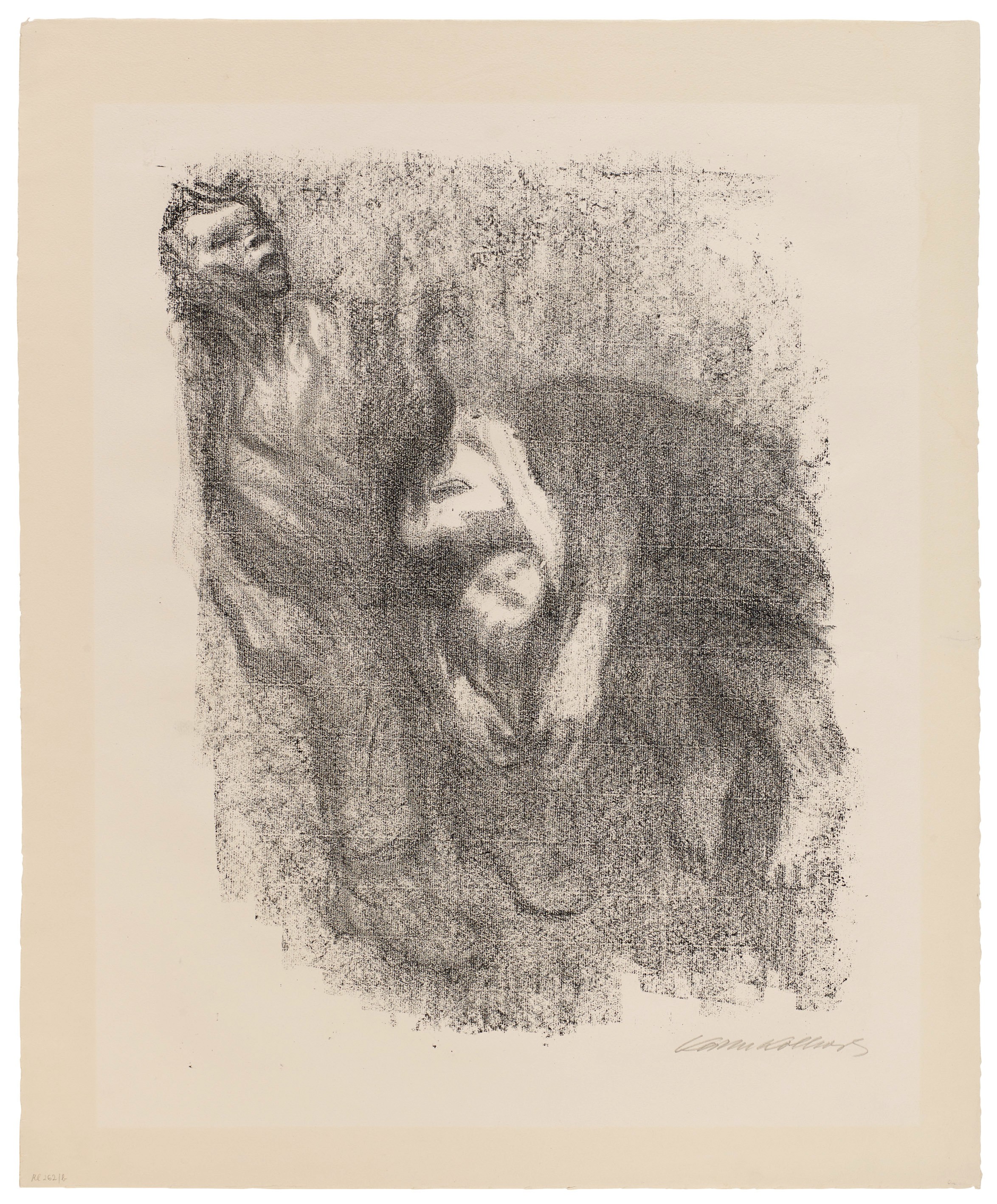 Käthe Kollwitz, Tod im Wasser, Blatt 7 der Folge »Tod«, 1934, Kreidelithografie, 485 x 384 mm, Kn 268 b, Kollwitz Museum Köln, Inv. Nr. 70300/02050.