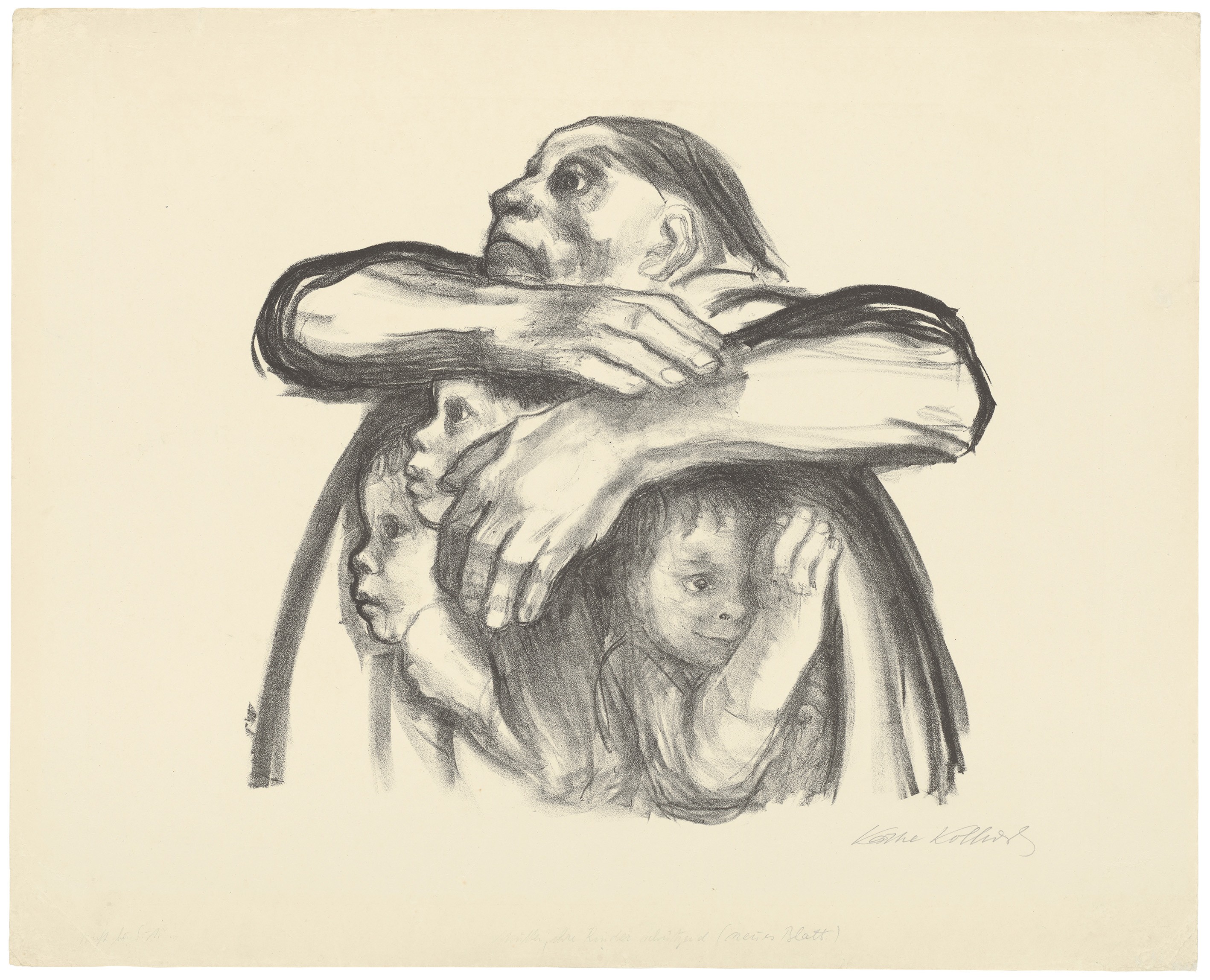 Käthe Kollwitz, »Saatfrüchte sollen nicht vermahlen werden«, 1941, Kreidelithografie (Umdruck), 370 x 395 mm, Kn 274, Kollwitz Museum Köln, Inv. Nr. 70300/87024.