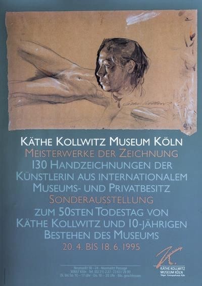 Plakat zur Ausstellung "Käthe Kollwitz. Meisterwerke der Zeichnung"