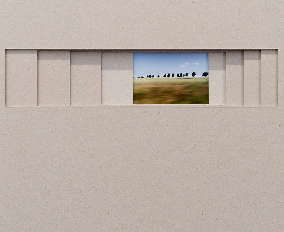 RE: KOLLWITZ. The Photography Class, Prof. Heidi Specker / HGB Leipzig, cover image for the exhibition, 29 September to 15 November 2026, Motive: Takeki Hayashida, Yet the landscape is still beautiful, 50 x 40 cm, bookbinding board, fine art print, 2026 © Takeki Hayashida 2026